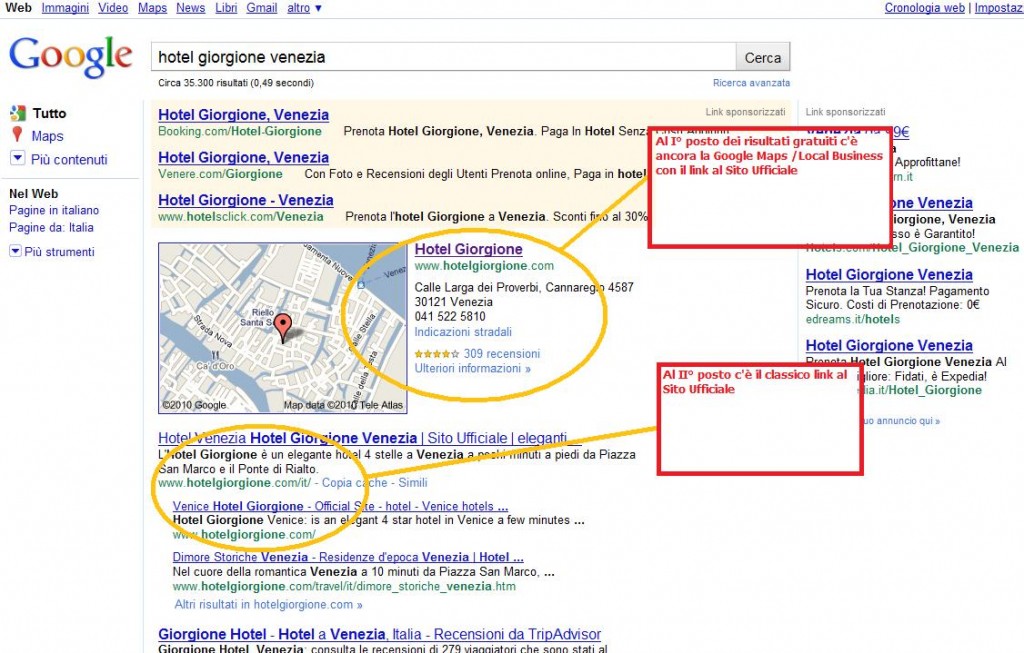 Hotel Giorgione Venezia su Google.it